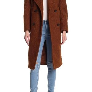 TOPSHOP Coat In Rust